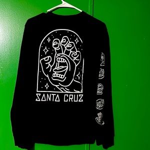 Santa cruz long sleeve black tee S